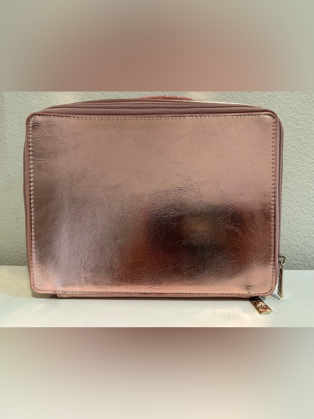 Limited Edition BEIS Rose Gold Metallic Cosmetic Case